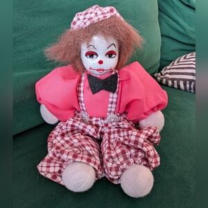 Vtg Porcelain Face Sand Filled Doll